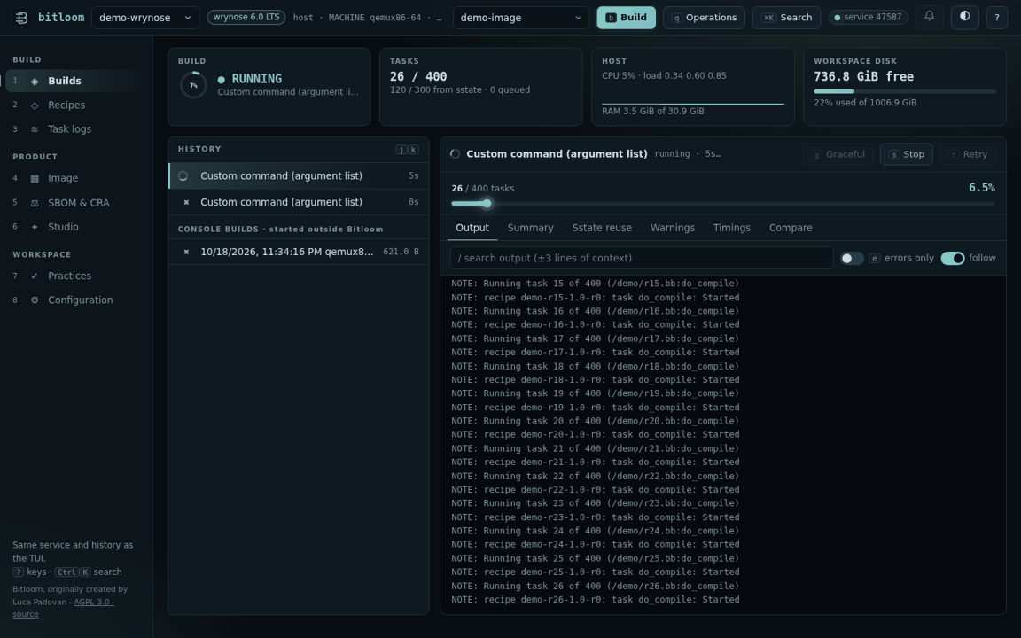Animated tour of the web dashboard